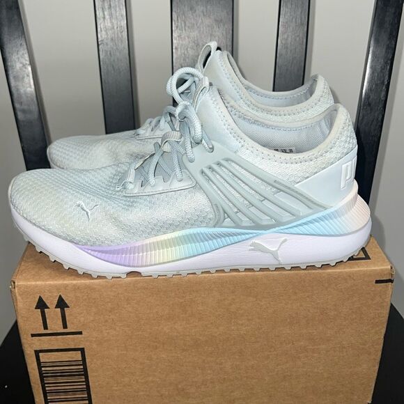 Puma Lightweight sneaker la blue white pink - Picture 1 of 6